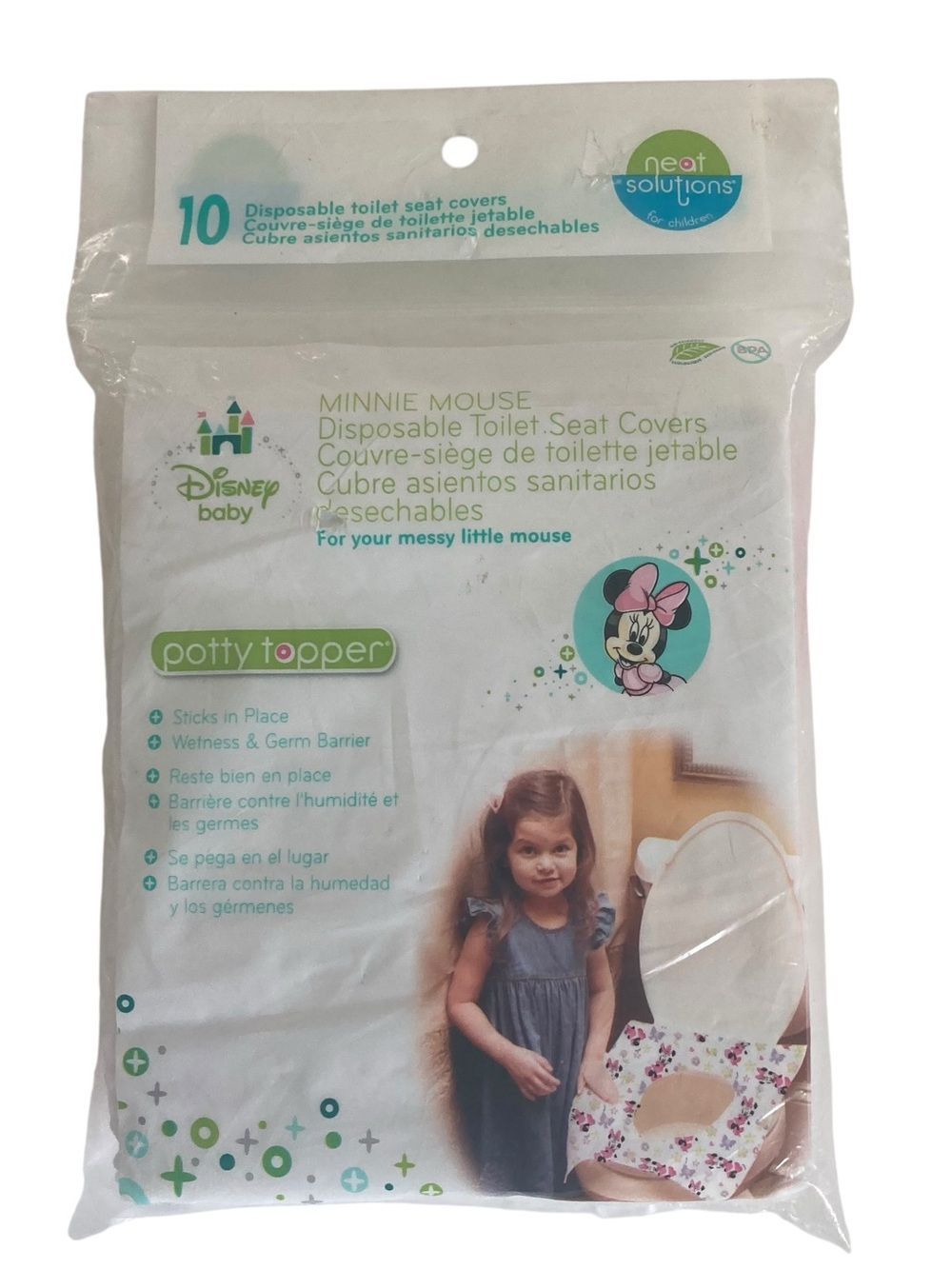 Neat Solutions Disney Disposable Potty Topper Toilet Seat Covers Minnie Mouse.